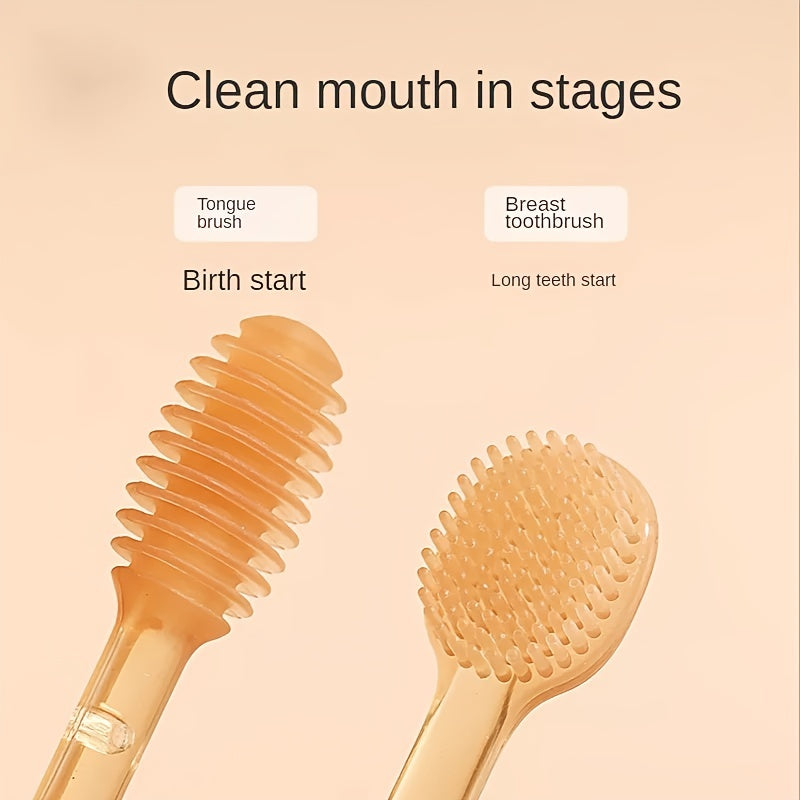 Baby Silicone Toothbrush Toddler Training Toothbrush Infant Oral Care Tool