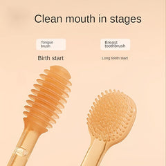 Baby Silicone Toothbrush Toddler Training Toothbrush Infant Oral Care Tool