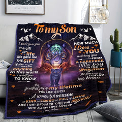To My Son Envelope Blanket for Home & Outdoor Use