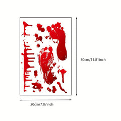 9pcs Halloween Props Blood Skull Stickers for Window Bathroom Door