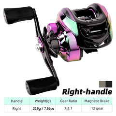 Multicolor 7 2 1 Speed Ratio Baitcasting Reel Stainless Steel Fishing Reel