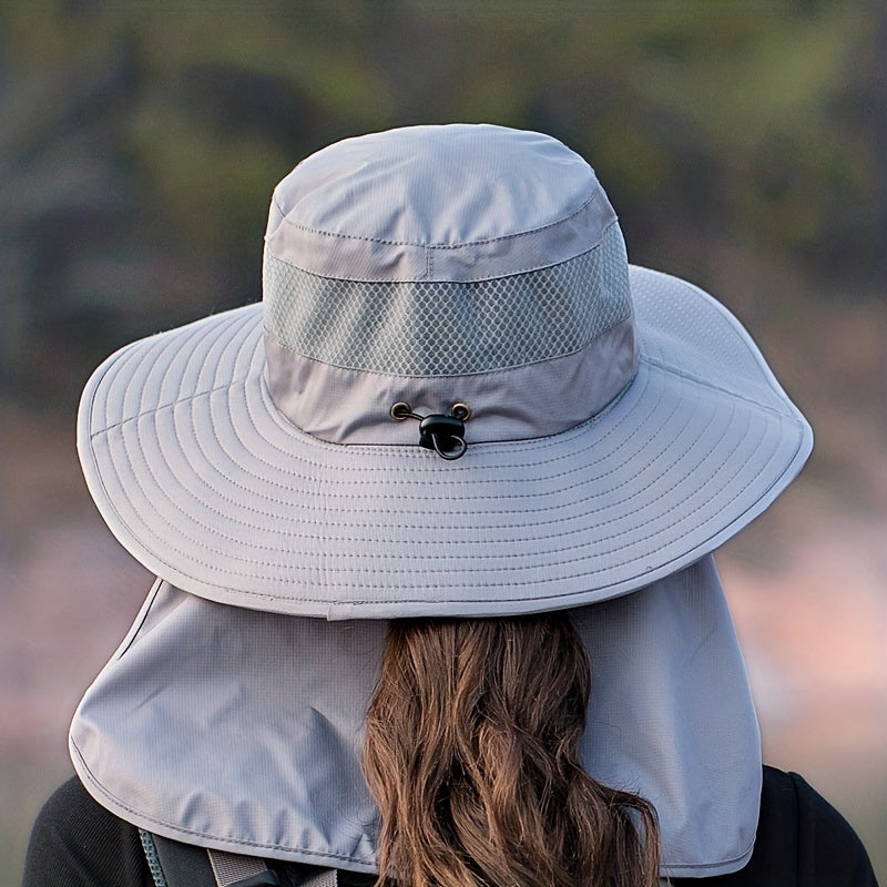Mesh Sun Hat UV Protection Bucket Hat with Neck Cover
