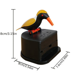 Automatic Toothpick Dispenser Bird Home Table Decoration