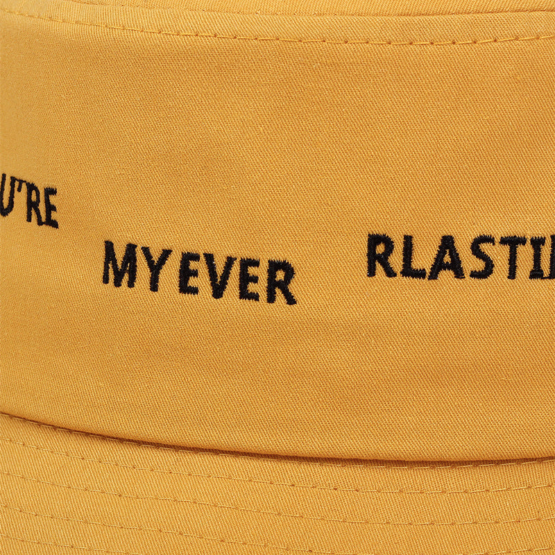 Embroidery Bucket Hat Women Men Unisex
