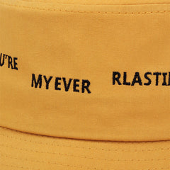 Embroidery Bucket Hat Women Men Unisex