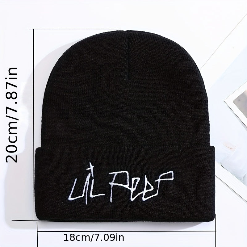 Lil Peep Cartoon Embroidered Warm Beanie Hat