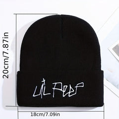 Lil Peep Cartoon Embroidered Warm Beanie Hat