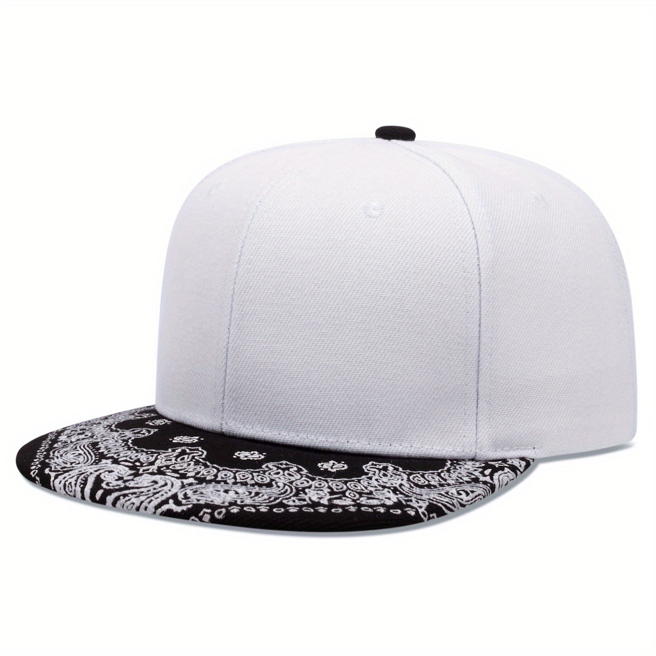 Paisley Print Baseball Cap Hip Hop Block Snapback Hats