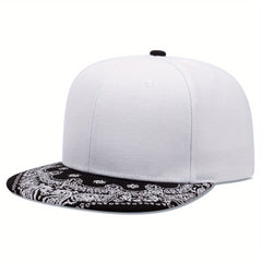 Paisley Print Baseball Cap Hip Hop Block Snapback Hats