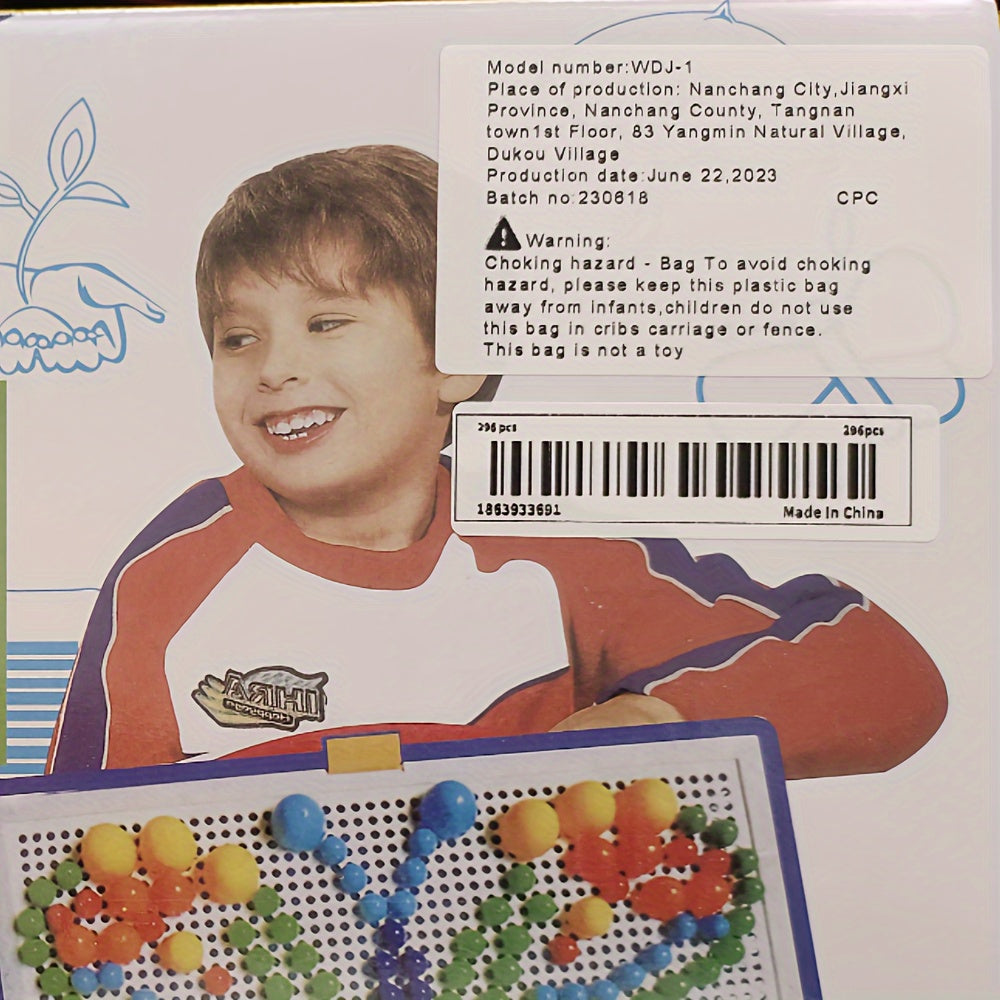 296 Pcs Mosaic Puzzle Building Bricks for Kids - Educational Jigsaw