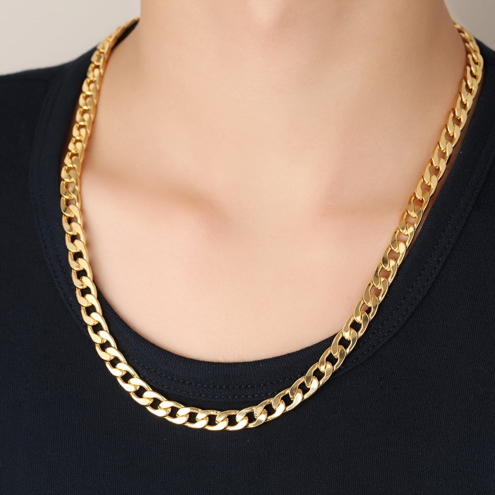 Men's Copper Chain Necklace Hip Hop Party Jewelry