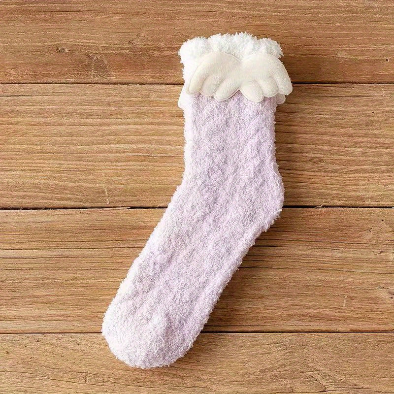 Cartoon Fuzzy Socks for Women - Comfy Mid Tube Stockings