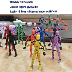Fully Articulated Lucky Figurine 13 Joints 3D Printed Doll Toy