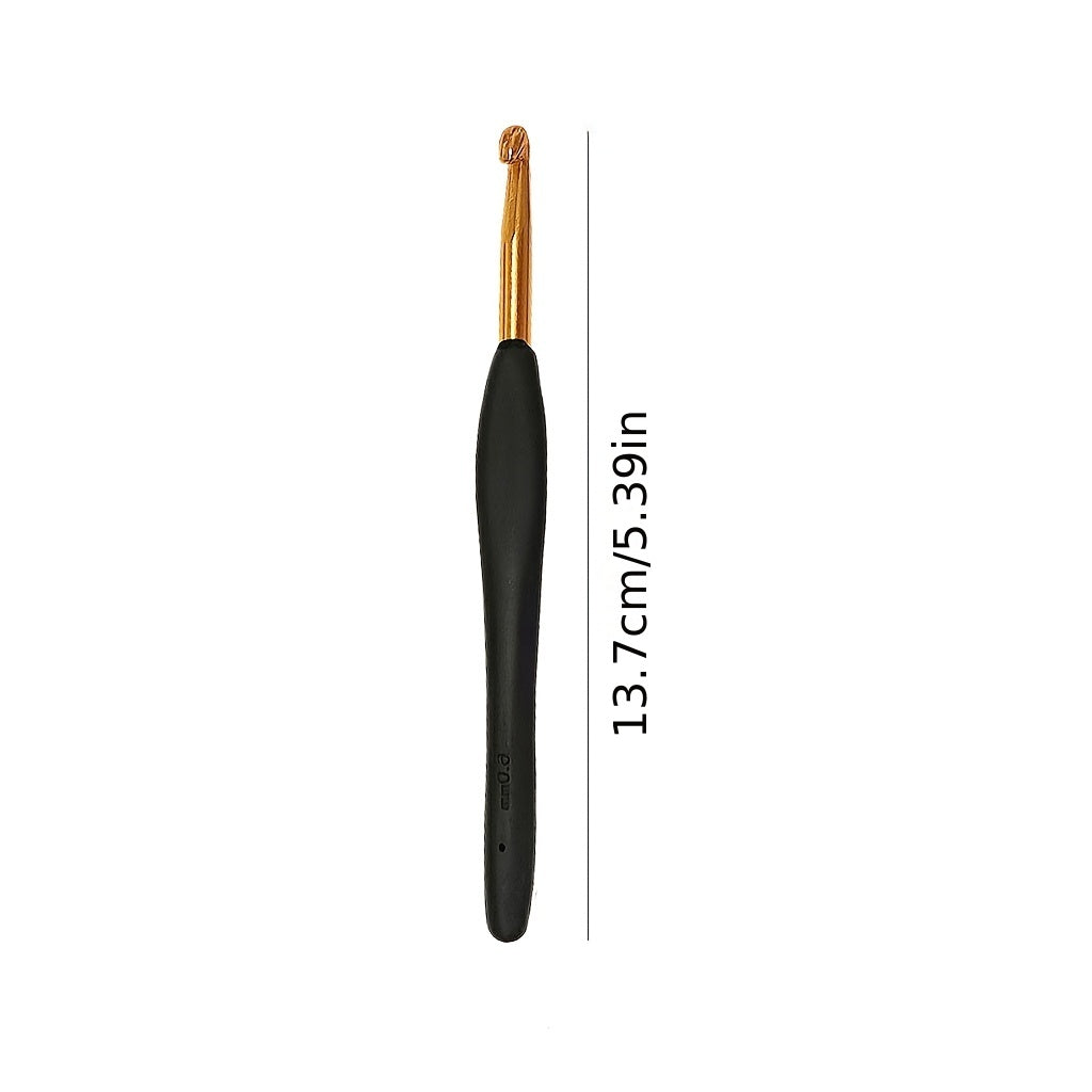 8pcs Handle Golden Crochet Knitting Tools Soft Handle Crochet