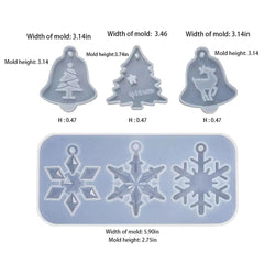 Christmas Snowflake Pendant Silicone Resin Mold Set