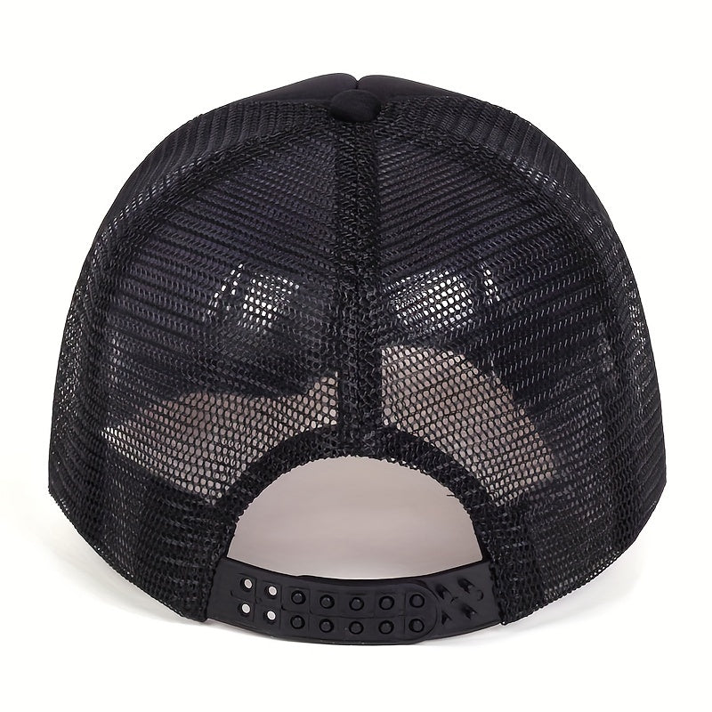 Star Print Mesh Trucker Hat Hip Hop Baseball Cap Breathable Sunshade Dad Hats