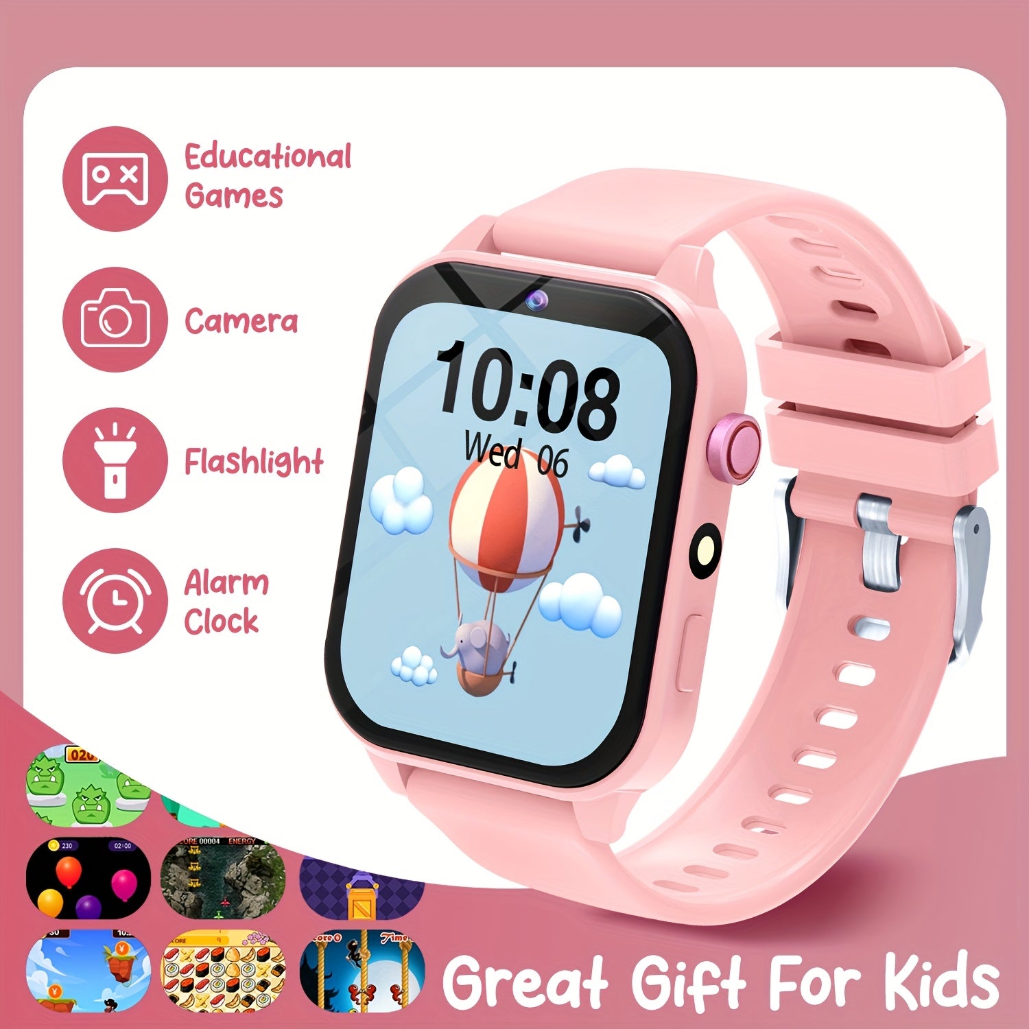 Youth Smartwatch with 18 Games Camera Music Player