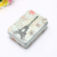 Mini Tin Metal Container Stylish Storage Box Jewelry Cards Coins