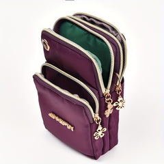 Vertical Crossbody Phone Bag Coin Purse One Shoulder Earphone Bag