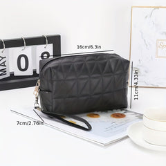 Portable PU Leather Toiletry Bag Waterproof Travel Storage