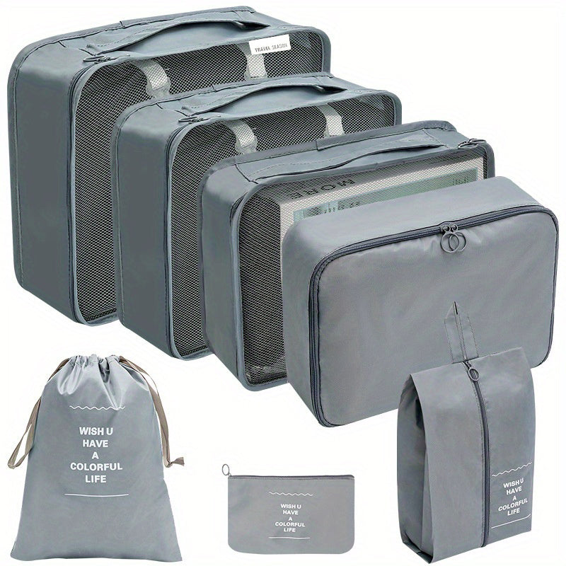 7 Pcs Travel Luggage Bag Sets Storage Bags Organizers
