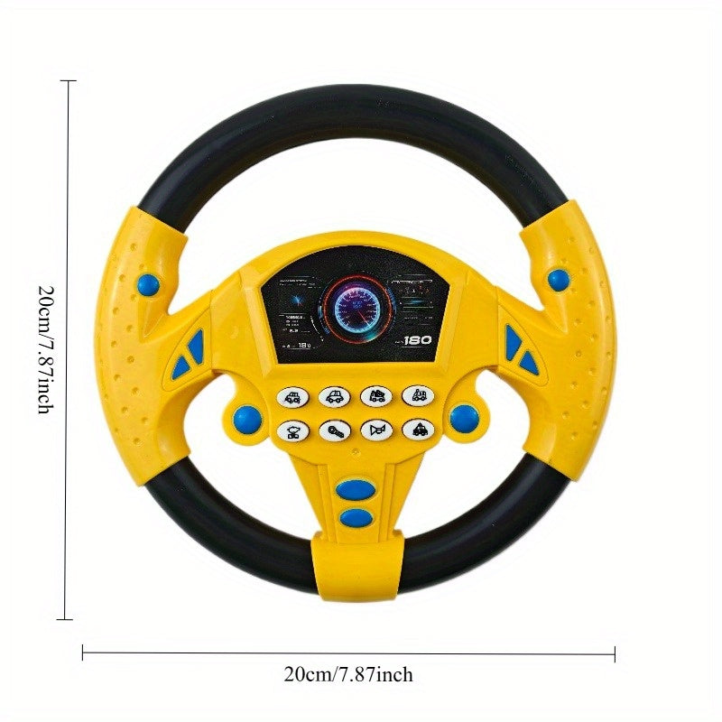 Kids Driving Simulator Steering Wheel Toy Suction Cup Mount