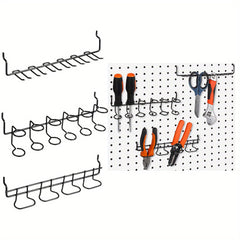 6pcs Screwdriver Storage Rack For Hole Plate, Small and Medium Tool Storage Ra