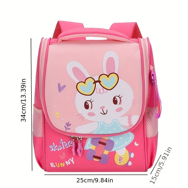 Kids' Cartoon Schoolbag Lightweight Backpack Rabbit Astronaut Kindergarten Bag