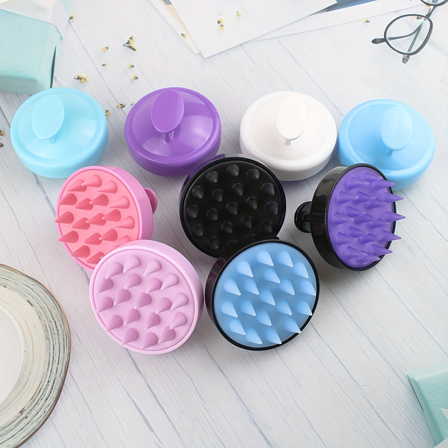 Silicone Shampoo Brush Hair Scalp Massager Brush Soft Tooth