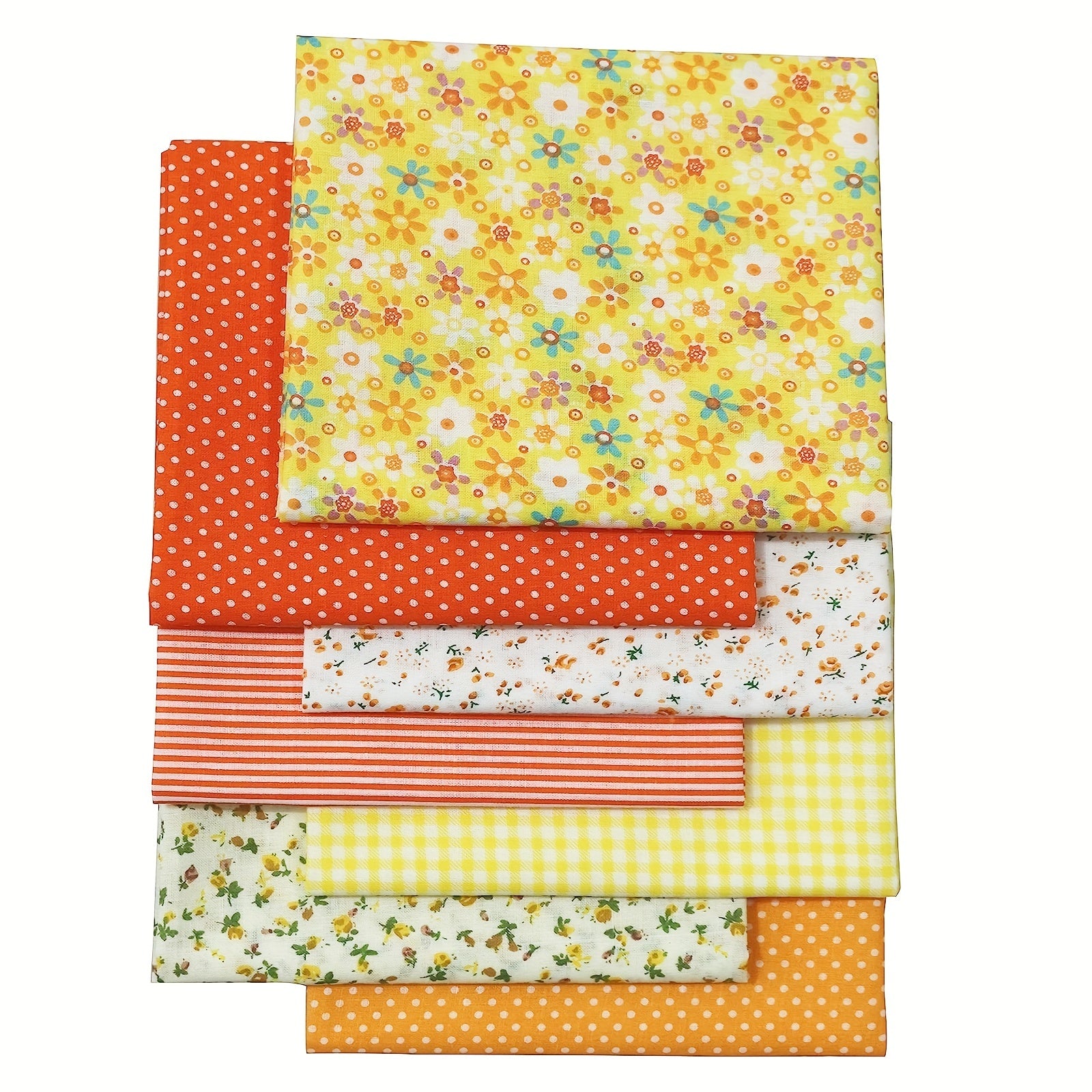 7pcs 24 89 24 Yellow Fat Quarter Fabric Bundles Quilting Cotton