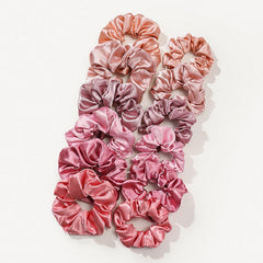 12pcs Large Colorful Silk Scrunchies for Women Y2K Hair Accessories