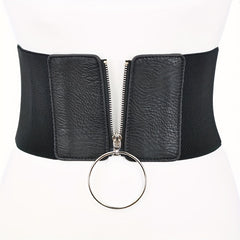 Wide Girdle Elastic Waistband Classic Dress Coat Belt