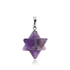 1pc Natural Crystal Pendant Amethyst Lapis Lazuli for Jewelry DIY