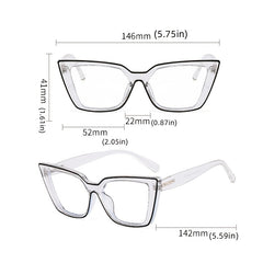 Clear Lens Cat Eye Eyeglasses Transparent Frame Vintage Glasses