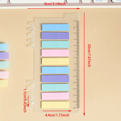 PET Sticky Notes Index Stickers 10 Sets 200 Sheets Instruction Labels