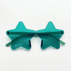 Star One piece Sunglasses Candy Rimless Decorative Glasses Party Beach