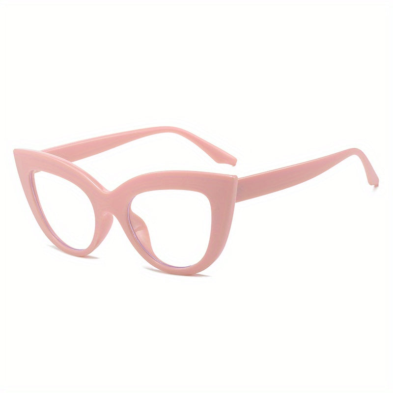 Cat Eye Clear Lens Glasses Women Men with Case