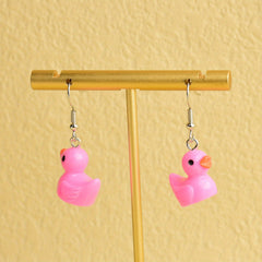 Duck Earrings Synthetic Resin Cute Animal Jewelry Dangle Earrings