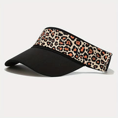 Leopard Print Women Sun Hat UV Protection Travel Beach Cap