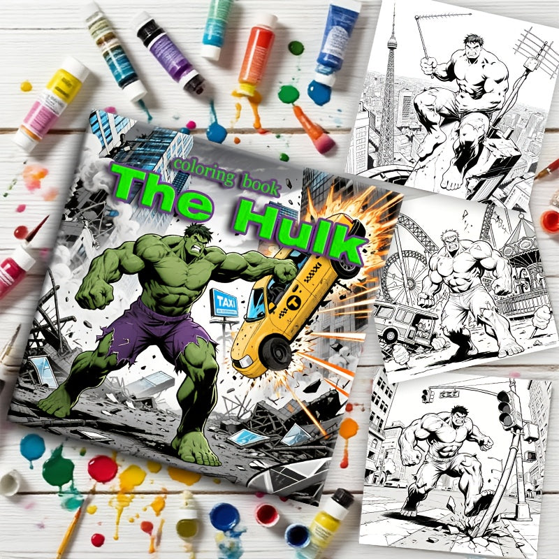 Marvel's Hulk Adult Coloring Book - 22 Pages of Hulk Forms - Great Holiday Gift