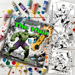 Marvel's Hulk Adult Coloring Book - 22 Pages of Hulk Forms - Great Holiday Gift
