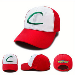 Anime Embroidery Baseball Cap Red Block Sun Hat Casual Unisex Dad Hats
