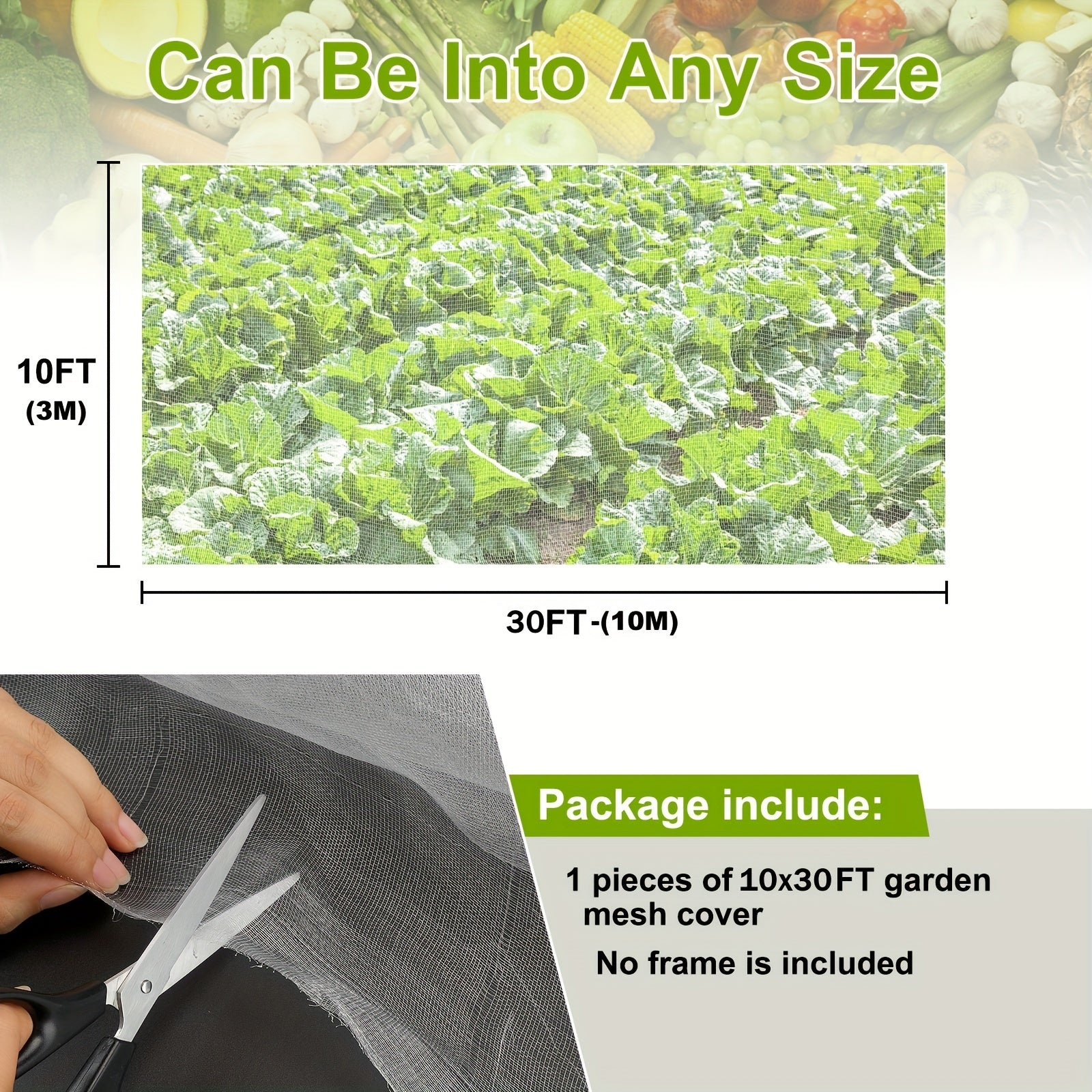 10x33FT Ultra Fine Mesh Netting Pest Barrier Bird Mosquito Plants Cover