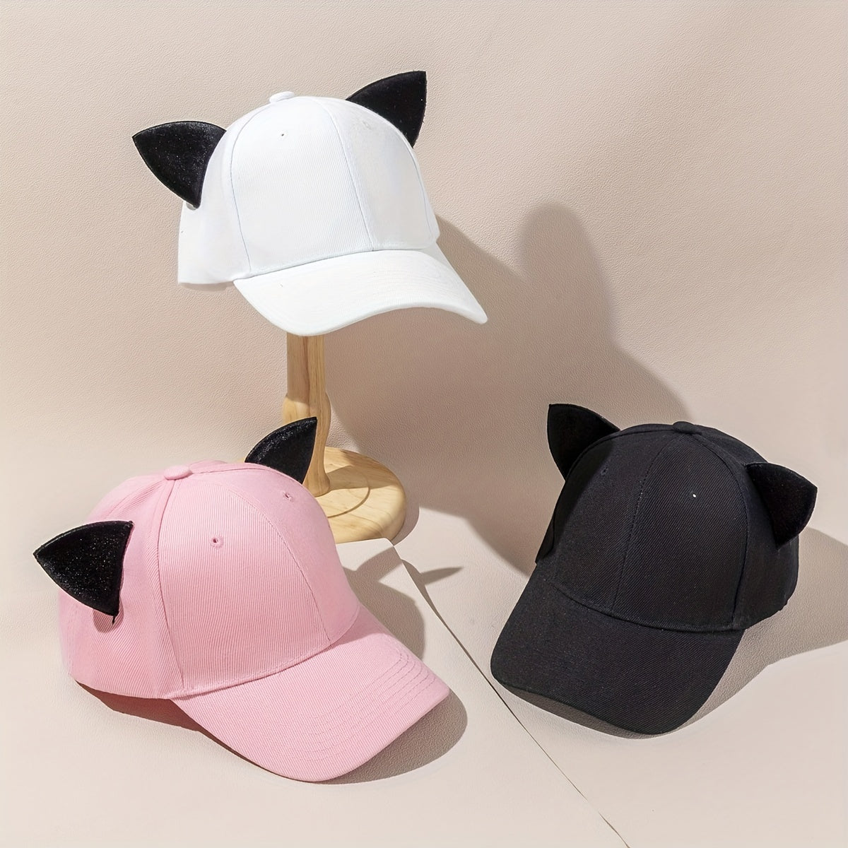 Kids Sunshade Baseball Cap with Cat Ears for Outdoor Sport