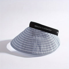 Striped Ponytail Visor Hat Foldable Headband Casual Sun Hats