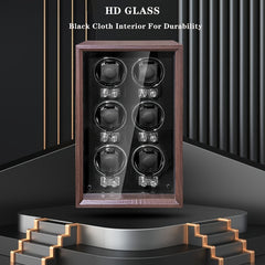 Wooden Watch Winder Storage Box 6 Slot
