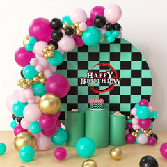 124pcs Demon Theme Balloons Set Princess Tea Party Decoration