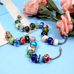 30-50-100pcs 15x11mm Large Hole Glass Bead Loose Bead DIY Jewelry Accessories