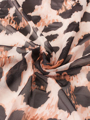  Leopard Print Beach Cover Up Skirt