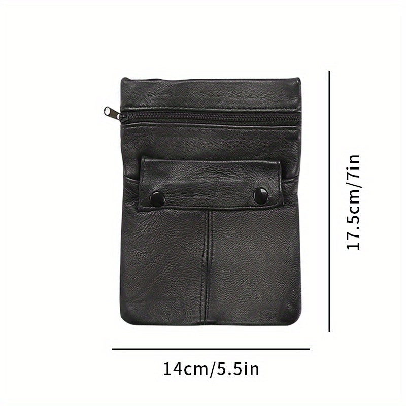 Leather Passport Holder Wallet Earphone Card Bag